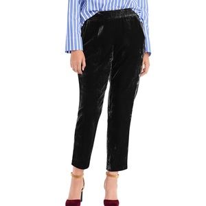 J.Crew Velvet Pull-on Easy Pant in Black (NWT)